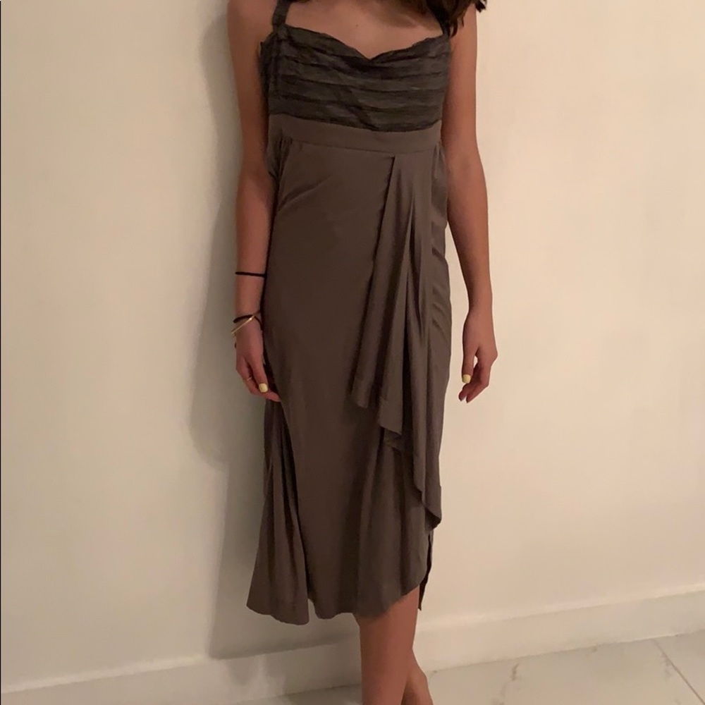 Blue deep dress